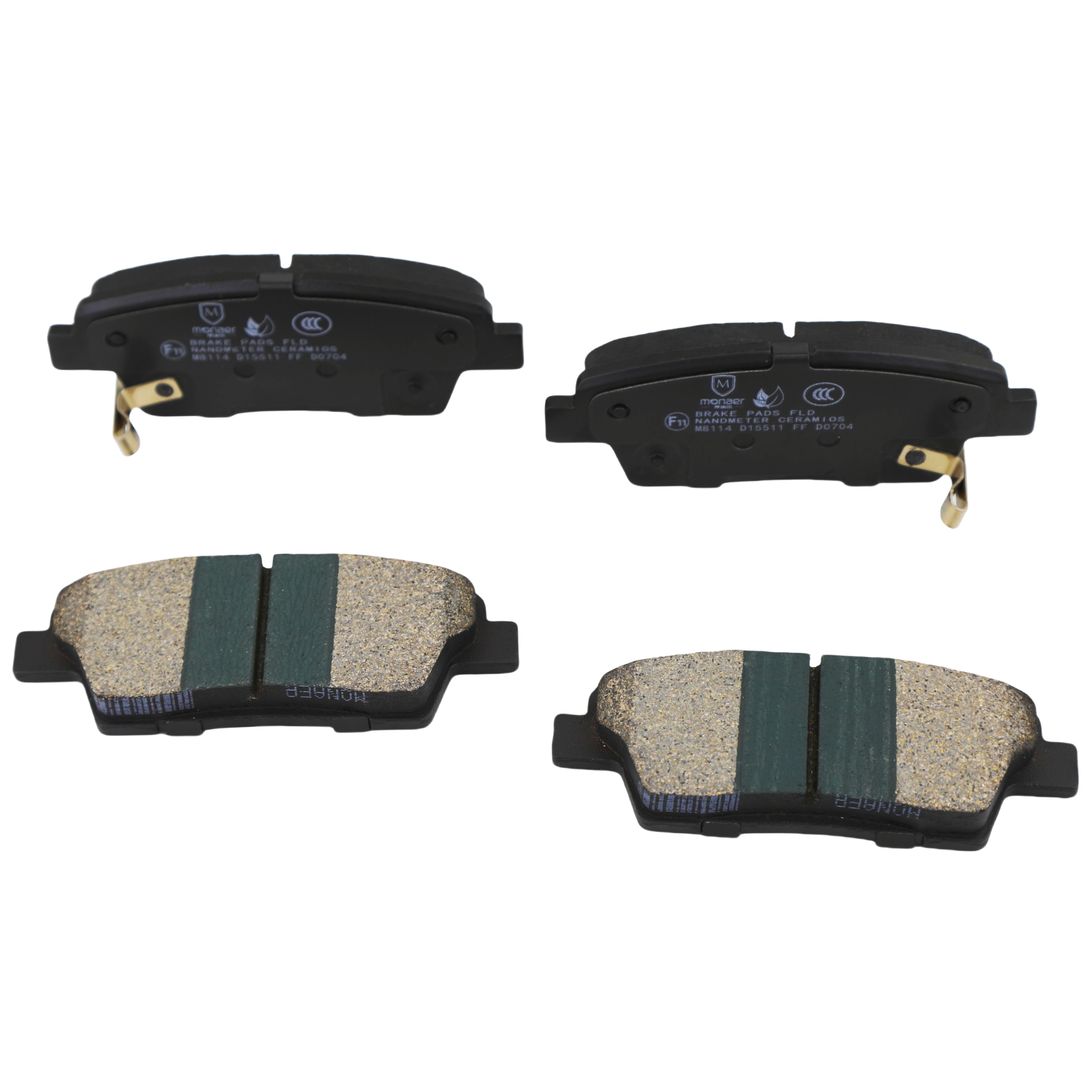 Monaer Brake Pads D1551 Ceramic Front Disc Brake Pad for Hyundai/Kia
