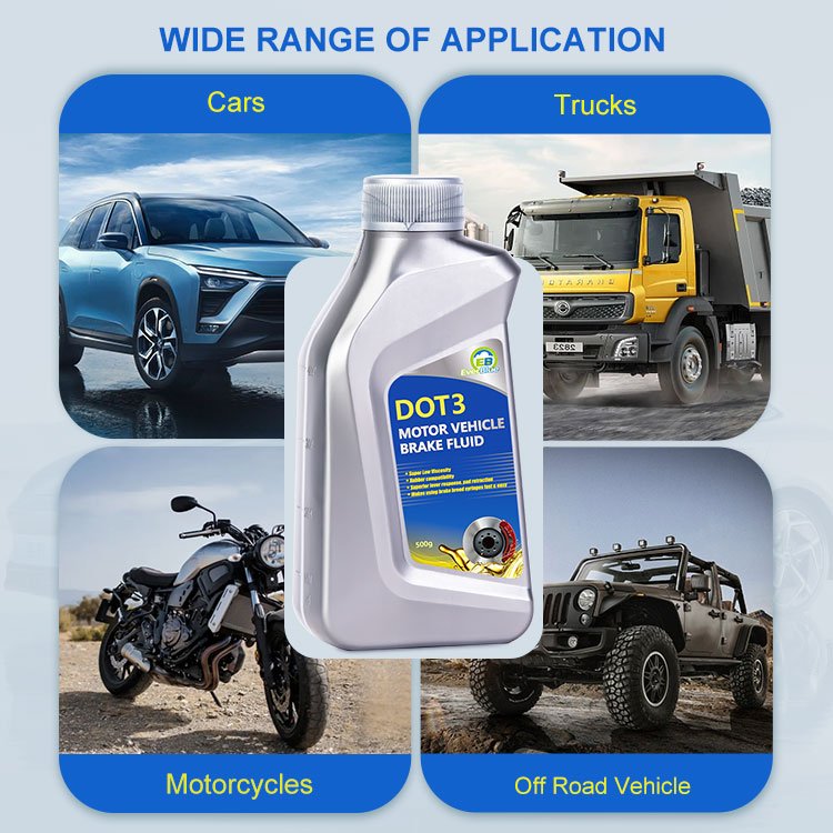 Wholesale Heavy Duty Dot3 Brake Fluid Oil Automotive Car Brake Fluid Dot4 Protects Brake Systems ABS Truck