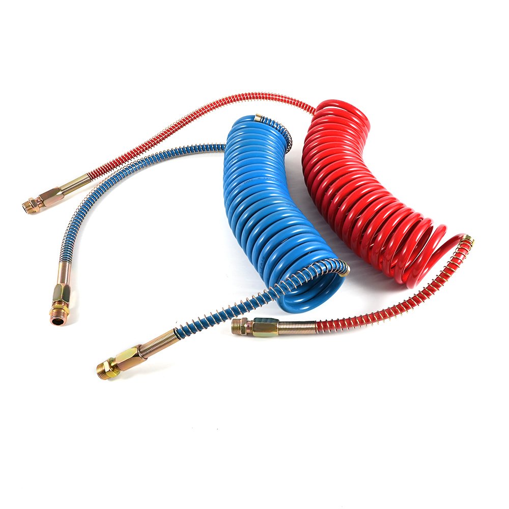 Hot Selling Auto Trailer Pneumatic Air Brake Coil Nylon Tube Spiral Hose Trailer Tractor Truck PP PA Spiral Air Hose