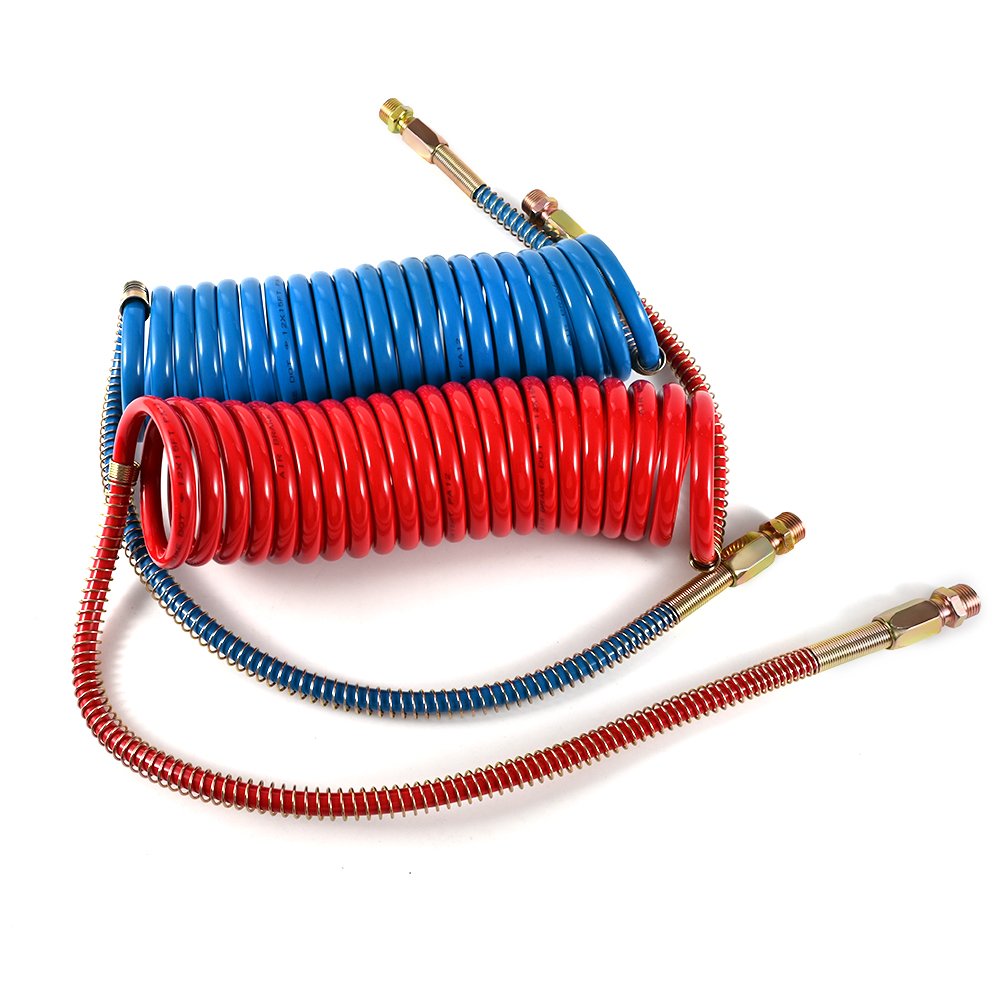 Hot Selling Auto Trailer Pneumatic Air Brake Coil Nylon Tube Spiral Hose Trailer Tractor Truck PP PA Spiral Air Hose