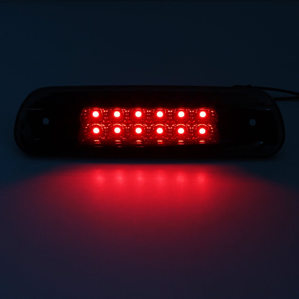 WUKMA Red LED 3rd Brake Stop Light Lamp Rear Tail Lights Kits for Jeep Grand Cherokee 1999-2004