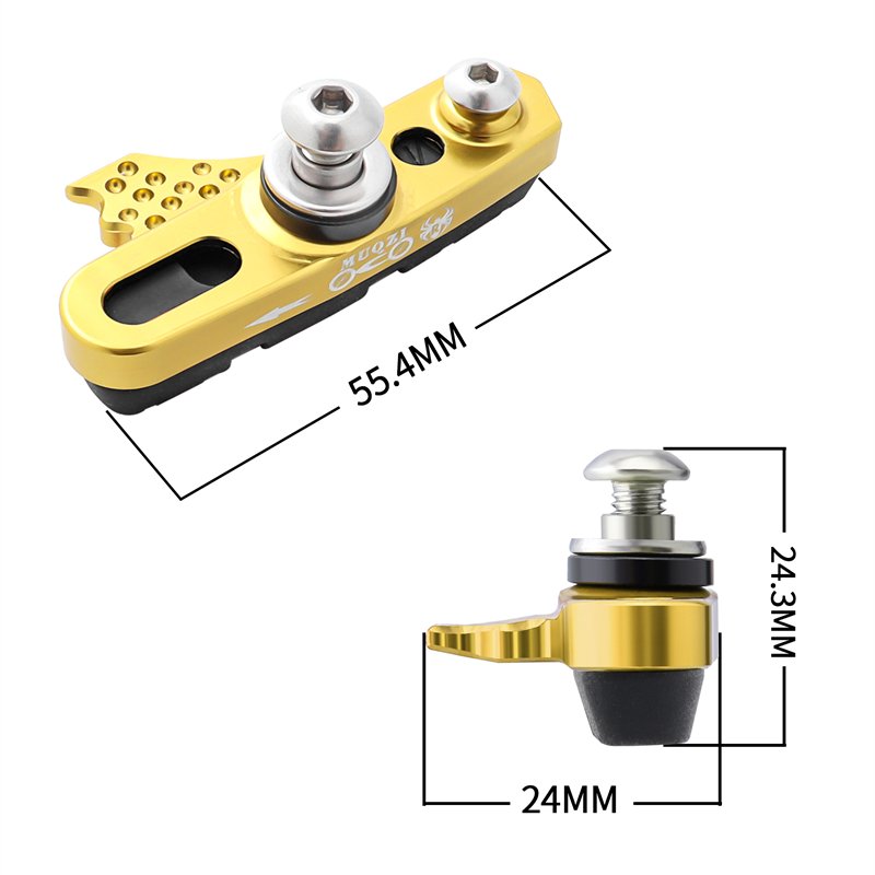 MUQZI 1 Pair Mountain Road Folding Bike Brake Pads C- Brake Caliper Pads Mountain Bikes Accessories Braking Holder Shoes Rubber