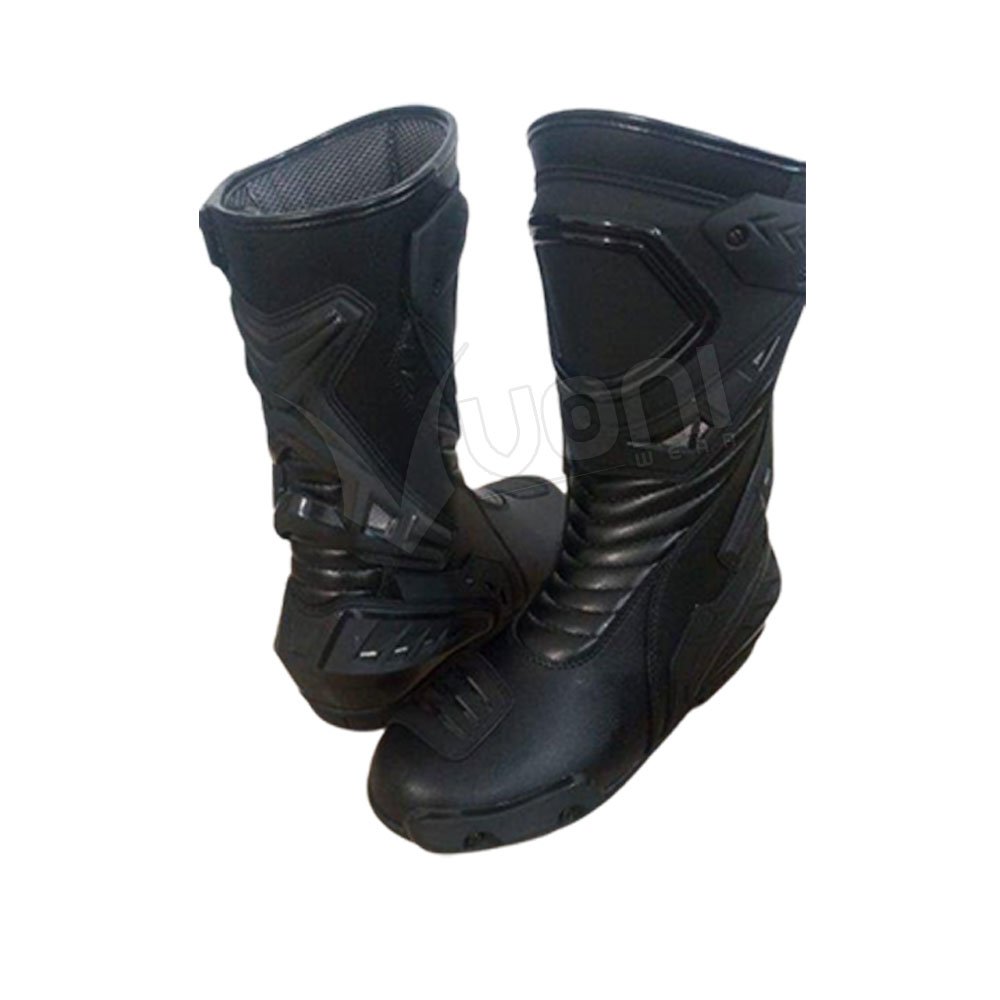 Low Price New Men Motorcycle Biker Racing Leather Boots Cowhide Leather Motorbike Shoes
