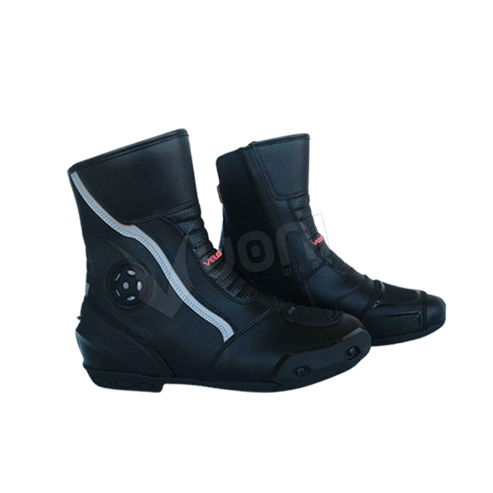 Low Price New Men Motorcycle Biker Racing Leather Boots Cowhide Leather Motorbike Shoes