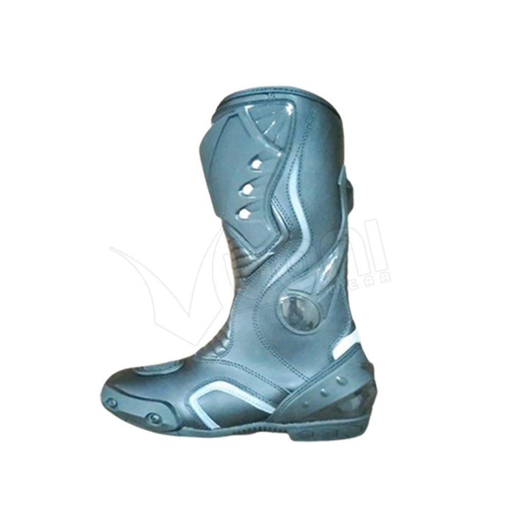 Low Price New Men Motorcycle Biker Racing Leather Boots Cowhide Leather Motorbike Shoes