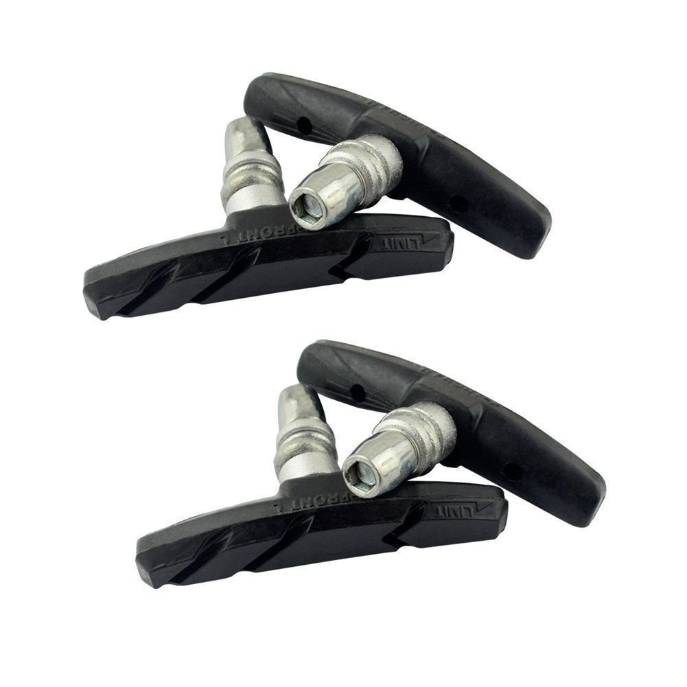 V00020600 1 Pair Mountain Road Bike Brake Pads Silent Bicycle Braking V-Brake Parts Folding Holder Rubber Blocks Clamp Durable