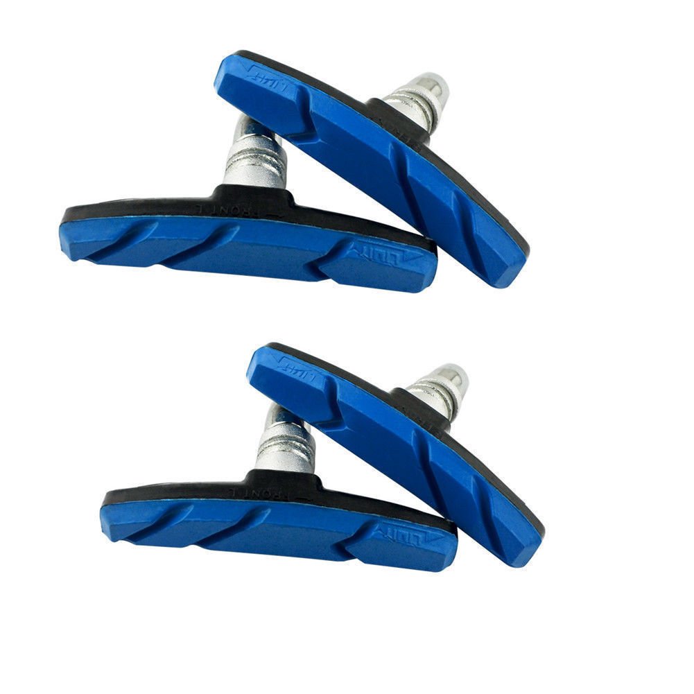 V00020600 1 Pair Mountain Road Bike Brake Pads Silent Bicycle Braking V-Brake Parts Folding Holder Rubber Blocks Clamp Durable