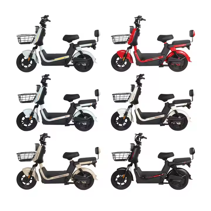New Arrival 400W 60V20Ah Drum Brake 10 Inch Tire Electric Motorcycle 48V Single Speed for City Commute by Adults