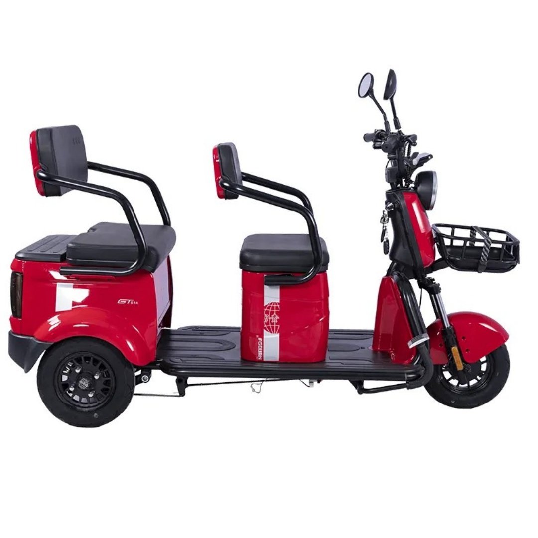 60V 500W Electric Adult Tricycle Open Body Freight and Passenger Tricycle