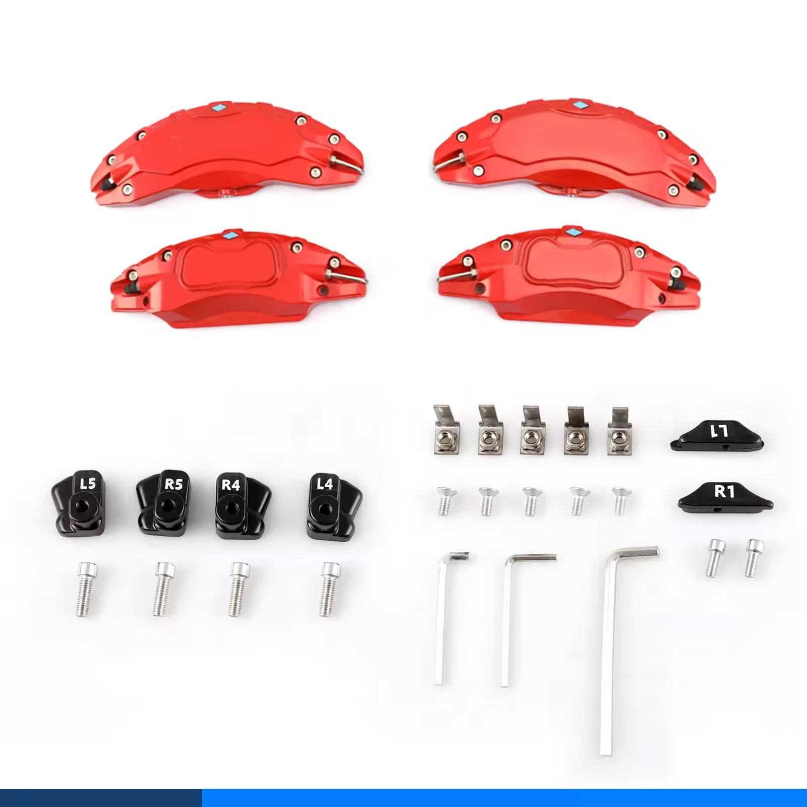 Caliper Covers for Tesla Model Y Wheel Hub Front and Rear Brake Caliper Covers Compatible with Tesla Model Y (Red)