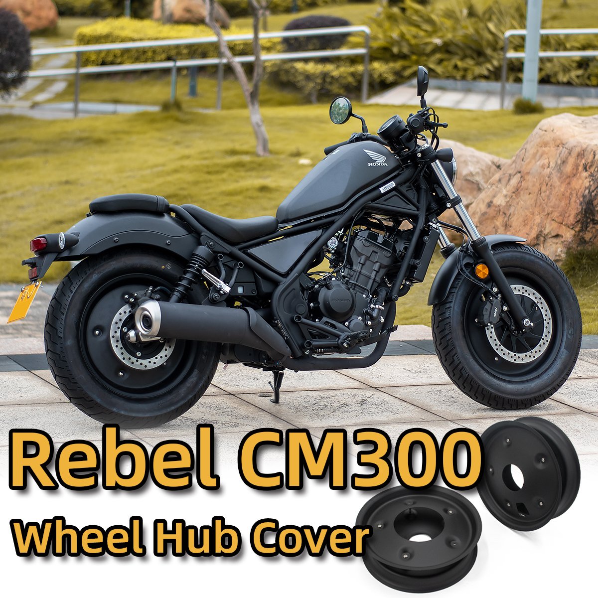 Motorcycle Modification Aluminium Drum Brake Cover Wheel Hub Cover Motor Side Cover for REBEL CM300