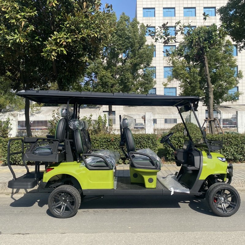 6 Seater Very Powerful 7.5kw AC Motor 72V Lithium Battery Powered Lifted Electric Road Golf Buggy Cart