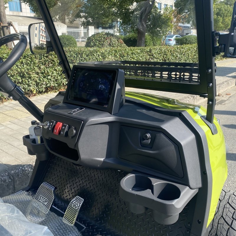 6 Seater Very Powerful 7.5kw AC Motor 72V Lithium Battery Powered Lifted Electric Road Golf Buggy Cart