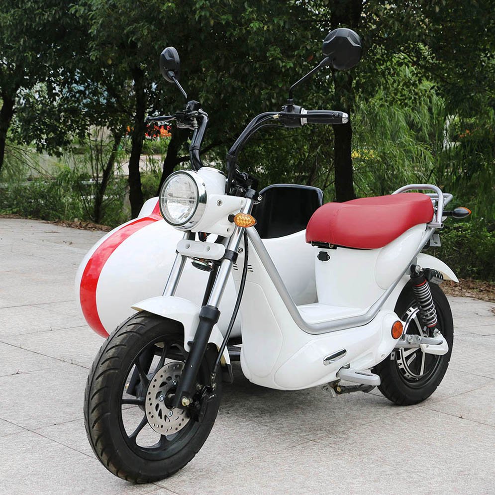 2024 Three-wheeled Electric Scooter 3 Wheels Electric Scooter Bike Side-car Tricycle Trike Scooter for Adults