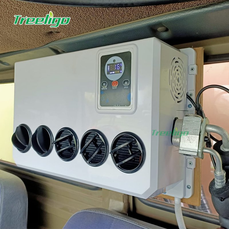 USA Free Shipping Ac Split Unit Inverter air Conditioner Universal Parking Cooler Dc AC 12 Volt 24v 12v Split Truck air Conditioner for Car