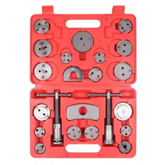 22pcs Disc Brake Caliper Removal Tool Brake Caliper Piston Wind Back Tool Kit with Red Case