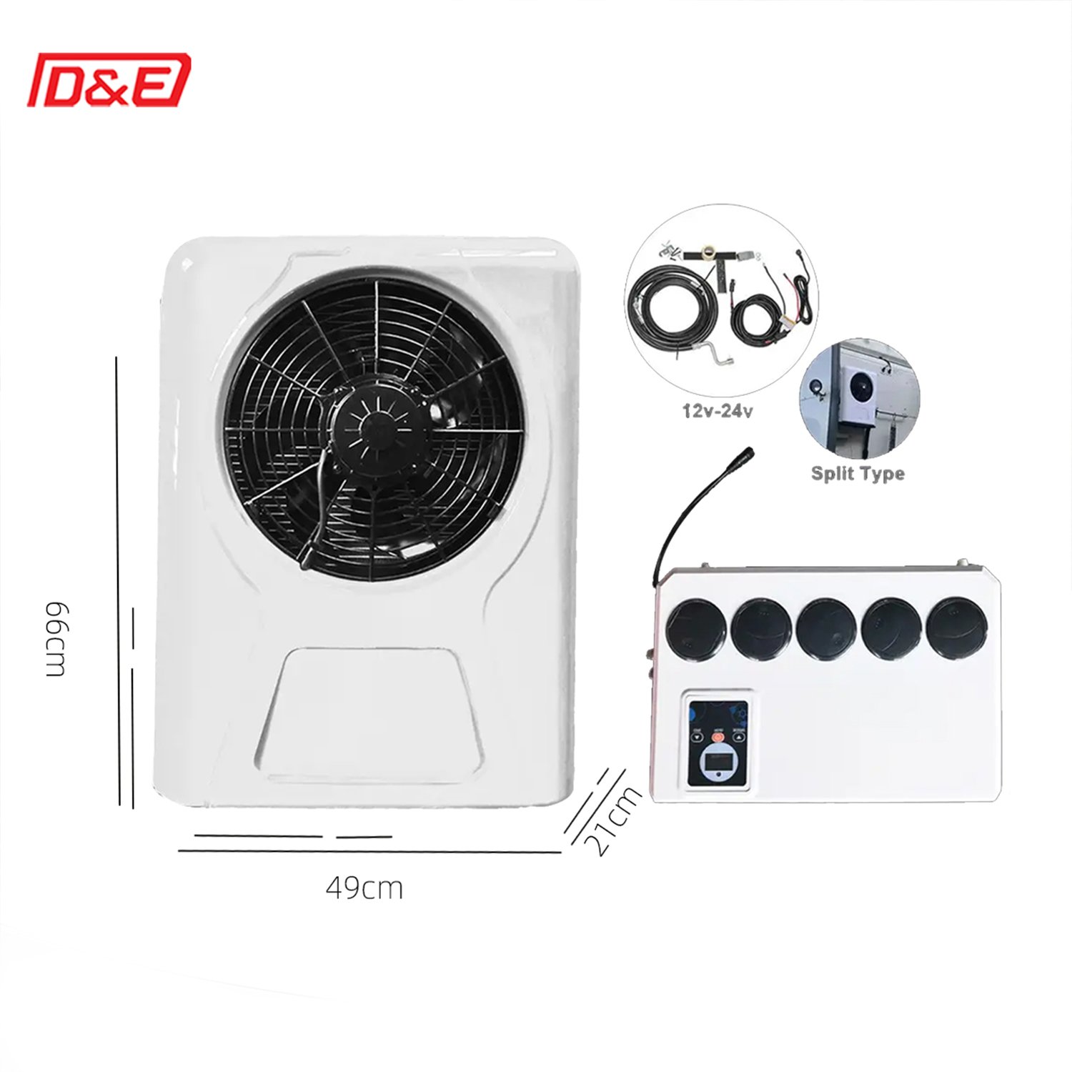 High Quality Battery Powered 12V 24V Parking air Conditioner Tractor Cab Truck Sleeper Electric Parking Cooler for Truck