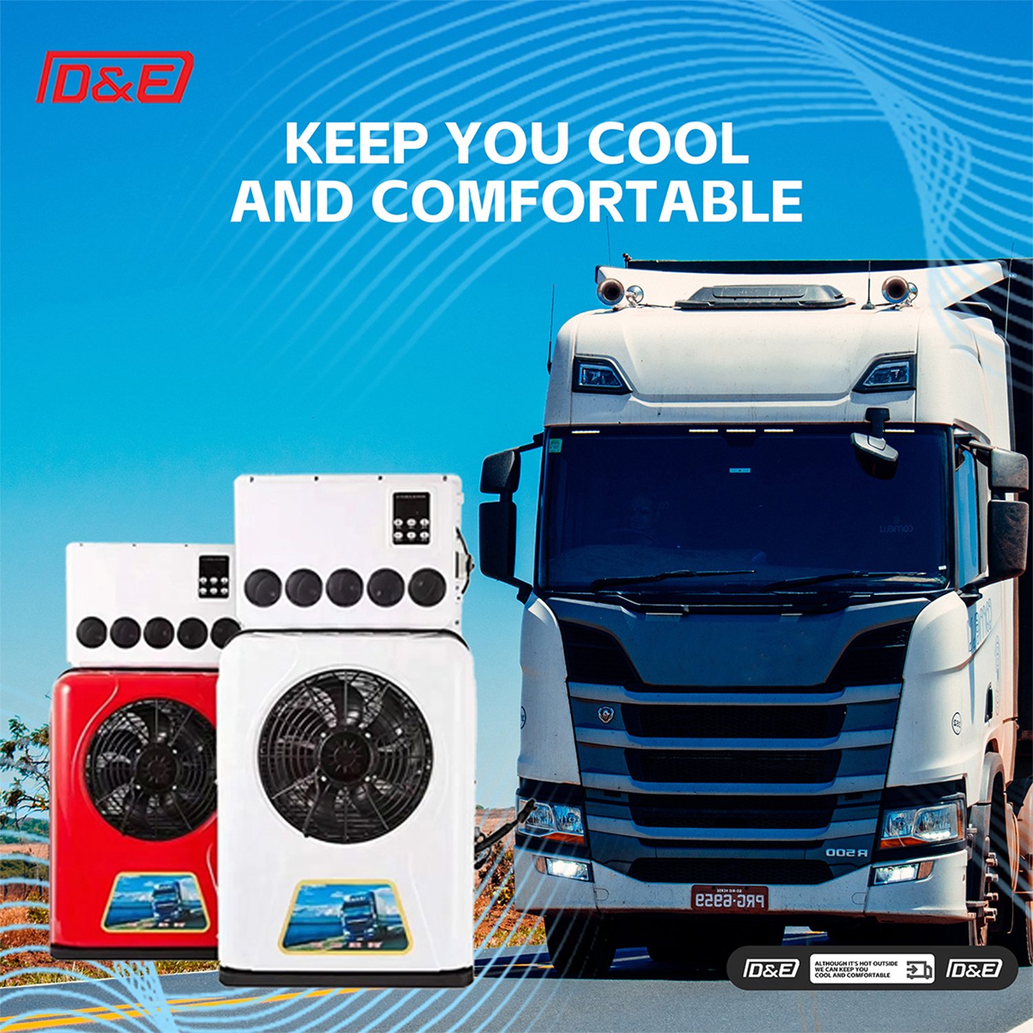 High Quality Battery Powered 12V 24V Parking air Conditioner Tractor Cab Truck Sleeper Electric Parking Cooler for Truck