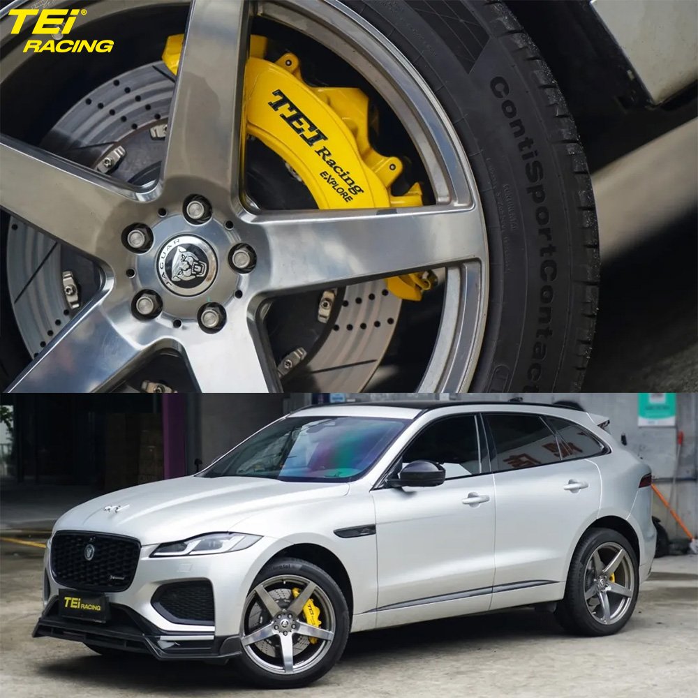Front Big Brake Kit S60-Explore 6 Piston Caliper With 405*34 mm Rotor BBK Auto Brake System for Jaguar F-PACE 21 Inch Car Rim