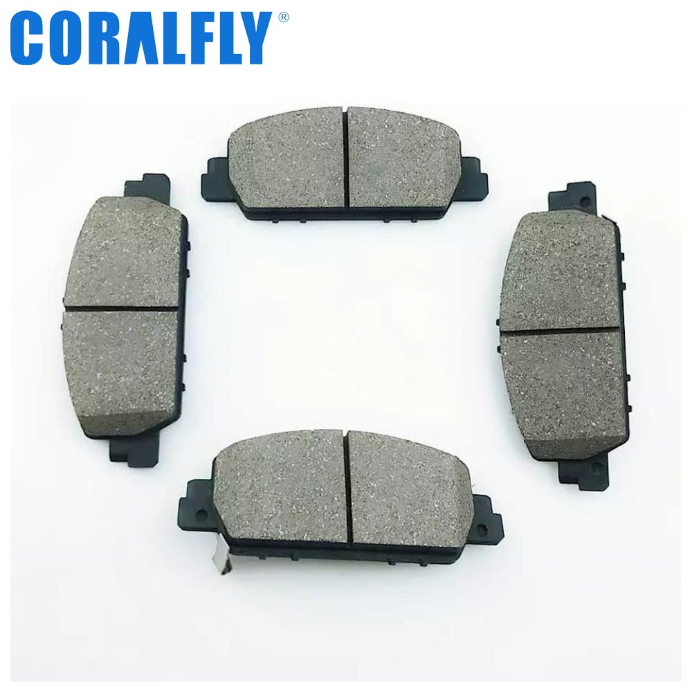 Coralfly Genuine Quality Semi Metallic Ceramic Auto Brake Pads for Honda Accord Fit Civic BRV CRV Jazz City Odyssey