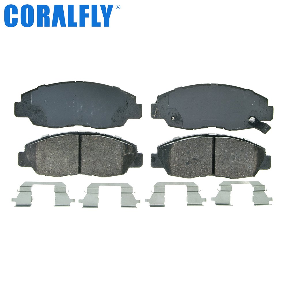 Coralfly Genuine Quality Semi Metallic Ceramic Auto Brake Pads for Honda Accord Fit Civic BRV CRV Jazz City Odyssey