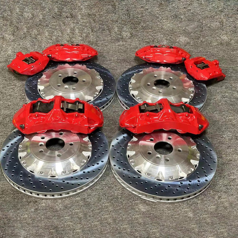 4 6 8 Pot Calipers Cover Set Upgraded Auto Brake Systems Big Brake Rotors Discs Kit for Audi S6 C7 S8 A6 C8 Rs7 S4 B85