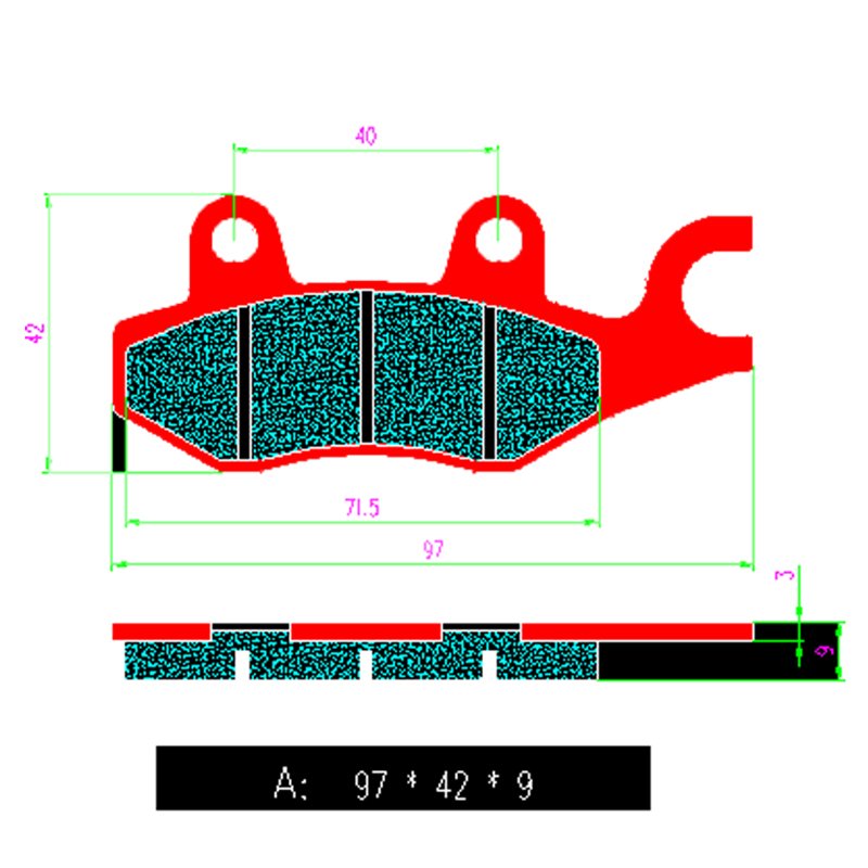 High Quality Copper Sintering Front Rear Brake Pads for BENELLI Caffe Nero 250 2008-2014 Motorcycle Friction Pads FA197