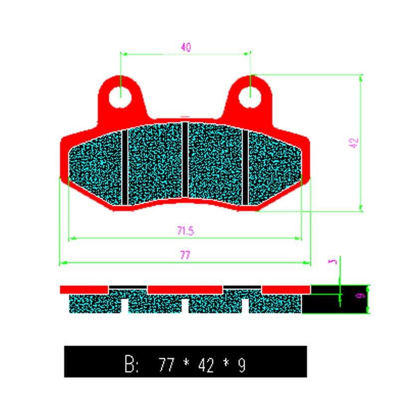 High Quality Copper Sintering Front Rear Brake Pads for BENELLI Caffe Nero 250 2008-2014 Motorcycle Friction Pads FA197