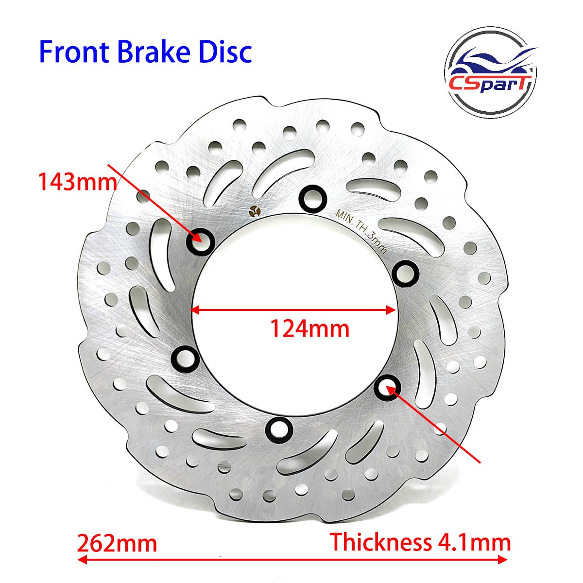 Motorcycle Front Brake Disc Rotor for Zongshen ZS250GY-3 RX3 ZS250 GY-3