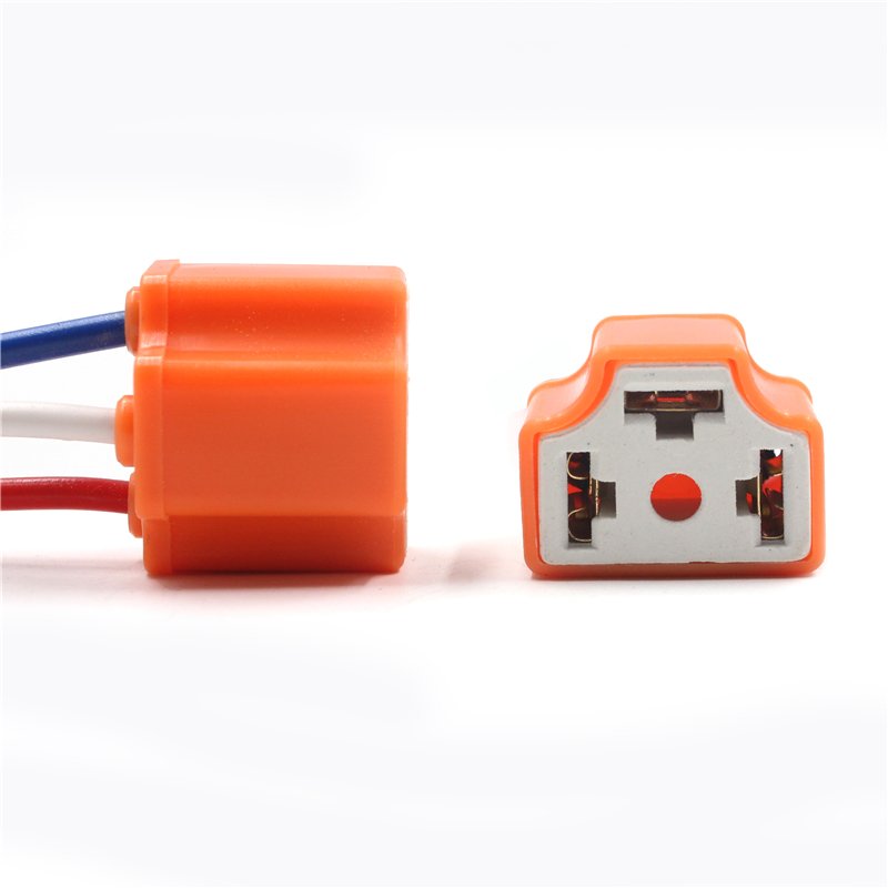 Led Bulb Ceramic Holder Car Headlight H4 Ceramic Holder Plug Socket Adapter Led Fog Light H4 Connector Harness