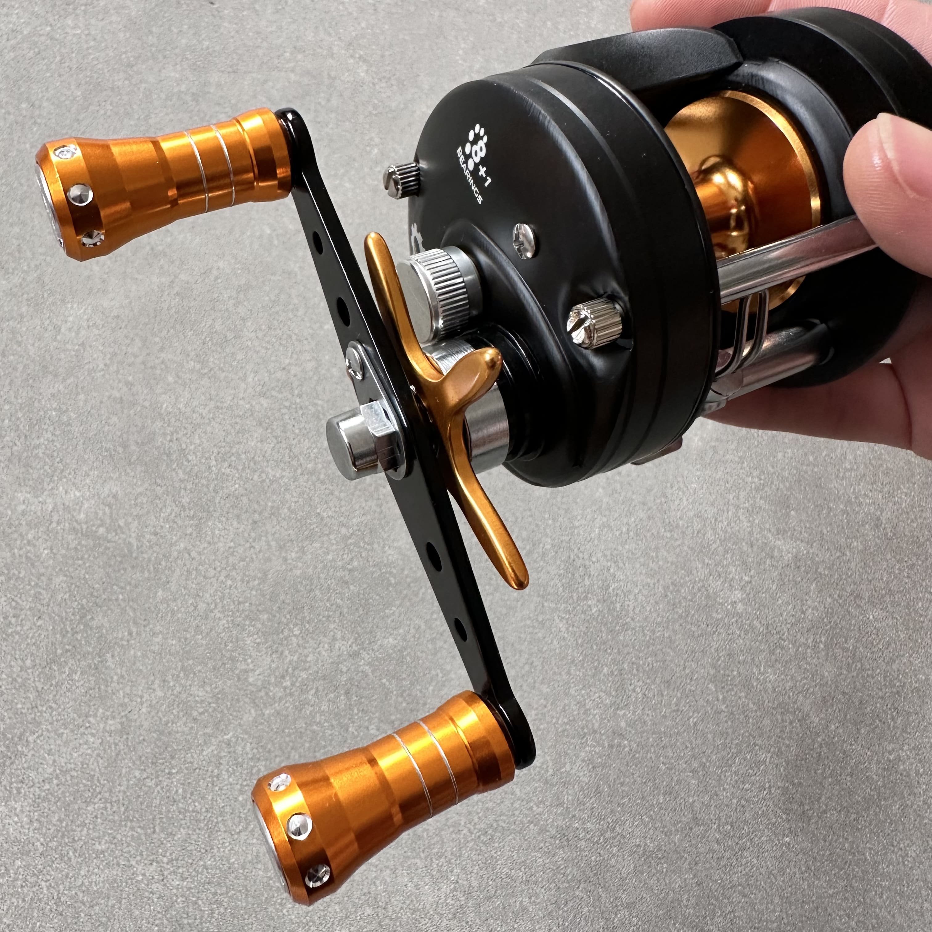 Seehoo Professional Reel Drum Reel CNC Handle Full Metal Body Brakes Round Conventional Inshore Drum Reel for Catfish Pike