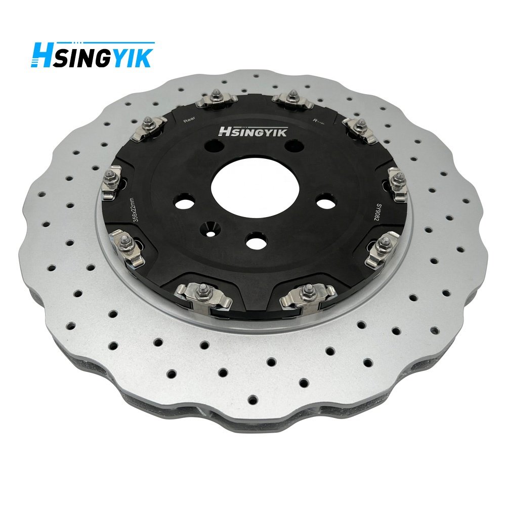 HSINGYIK Brake Systems Black Hat Disk With Screw Rear Brake Disc for AUDI A7 RS6 RS7 356*22mm 4G8615601