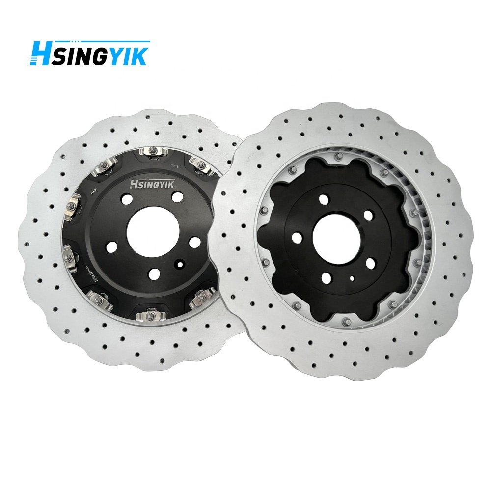 HSINGYIK Brake Systems Black Hat Disk With Screw Rear Brake Disc for AUDI A7 RS6 RS7 356*22mm 4G8615601
