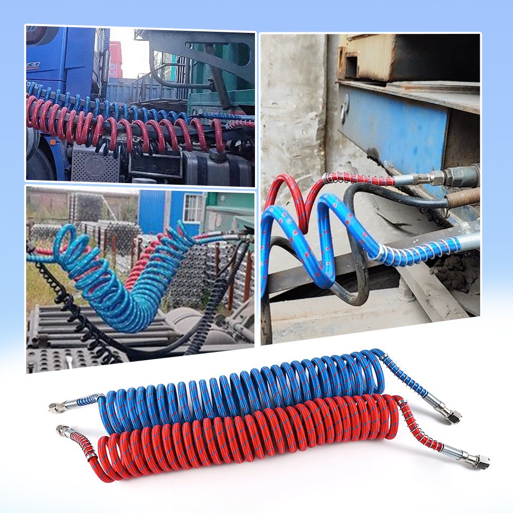 High Quality Pneumatic Air Pipe Helical Tube Set Flexible Spiral Truck Trailer Air Brake Coil Hose