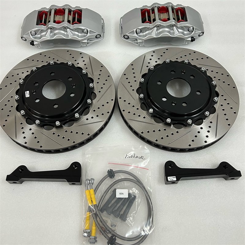 Jekit 9040 6-Pot Brake Caliper with 362x32 Rotors Fit for Front 370Z Rim 19