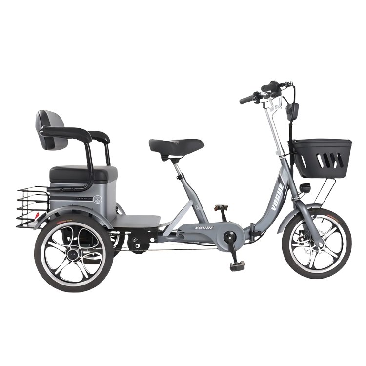 16 Inch 400w Two Seat Passenger Foldable Carbon Frame Three Wheel Motorcycle