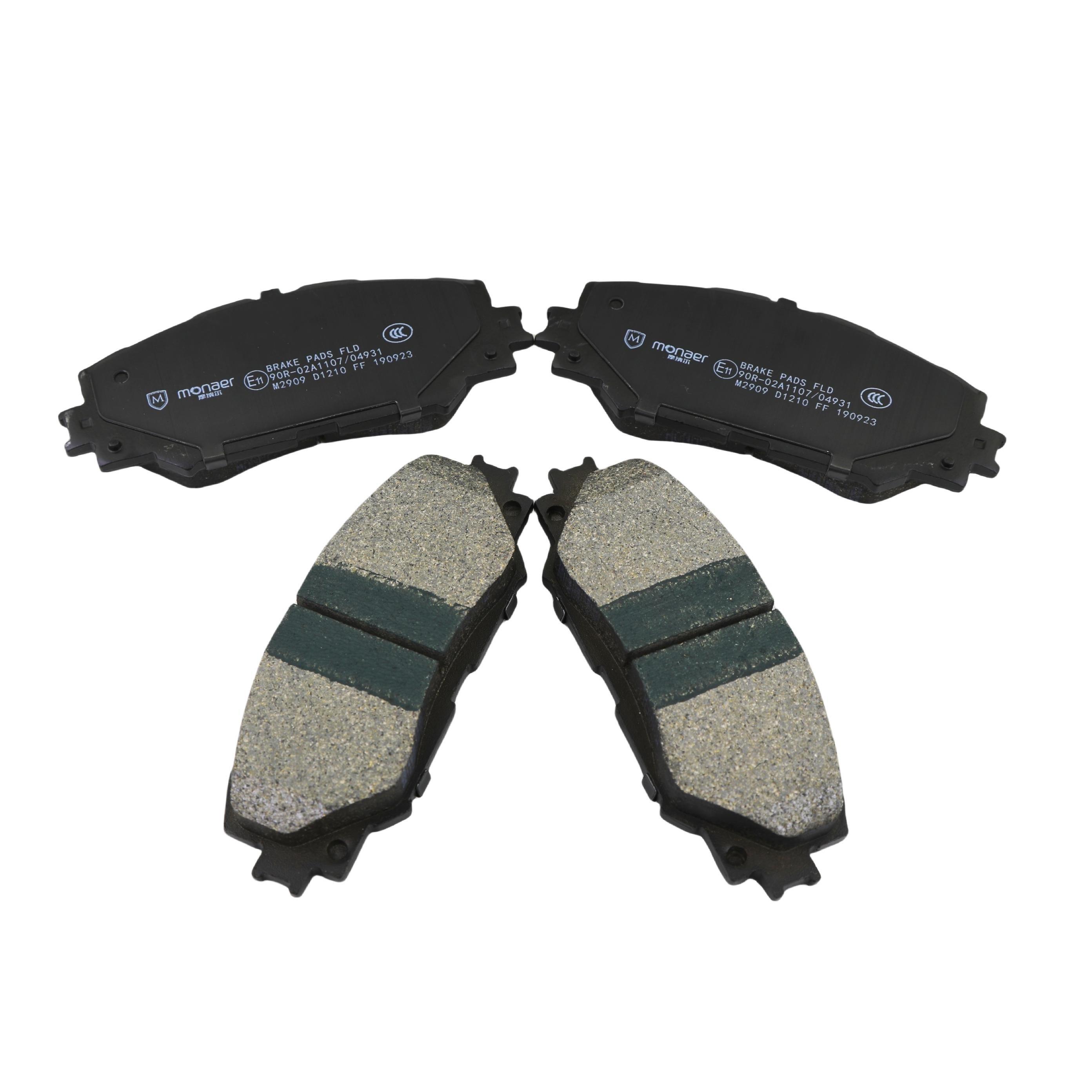 Monaer M2909/D1210 Hot Selling Commercial Factory Noiseless Braking Sensitive Fairly Long Life ToyoTa High Power Brake Pads