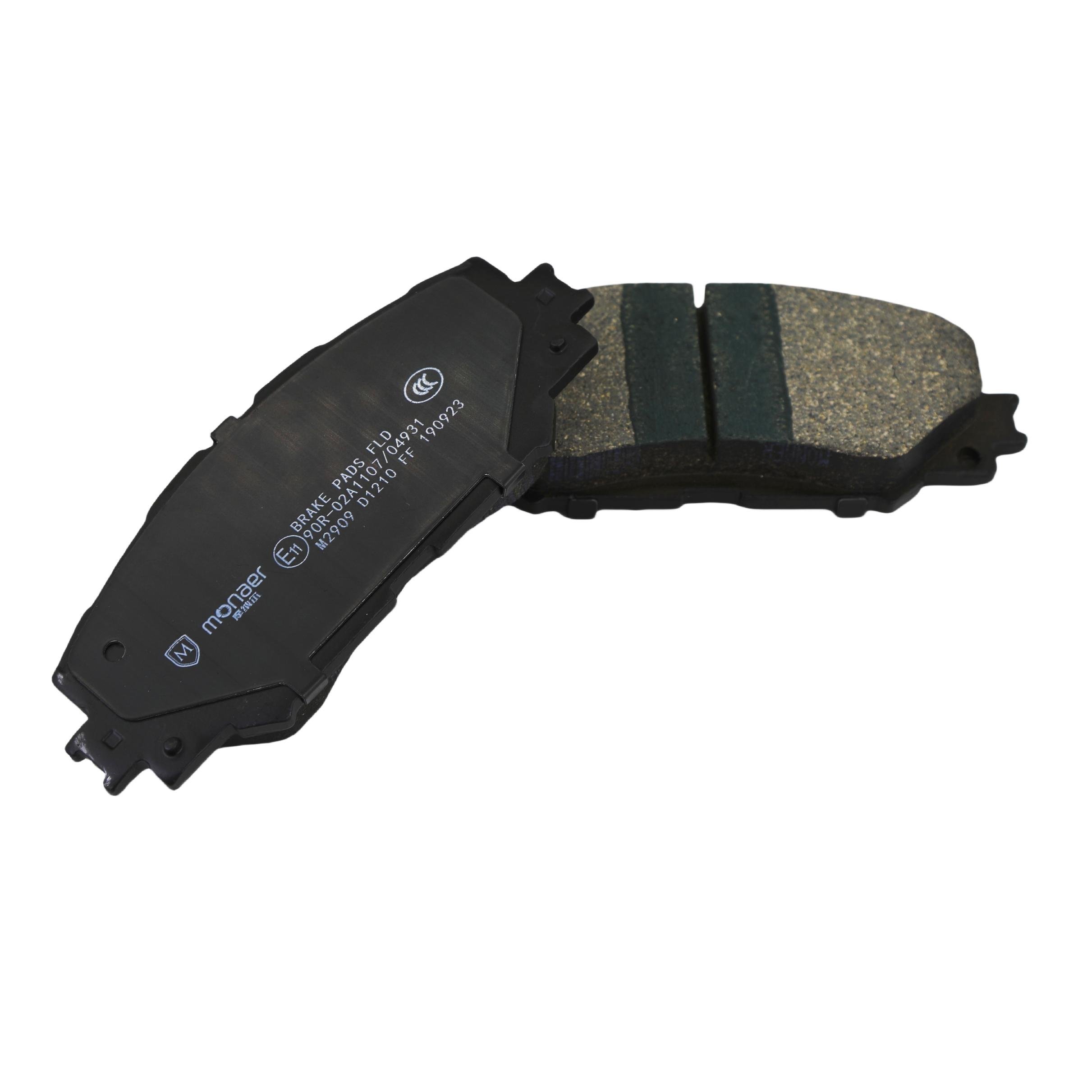 Monaer M2909/D1210 Hot Selling Commercial Factory Noiseless Braking Sensitive Fairly Long Life ToyoTa High Power Brake Pads