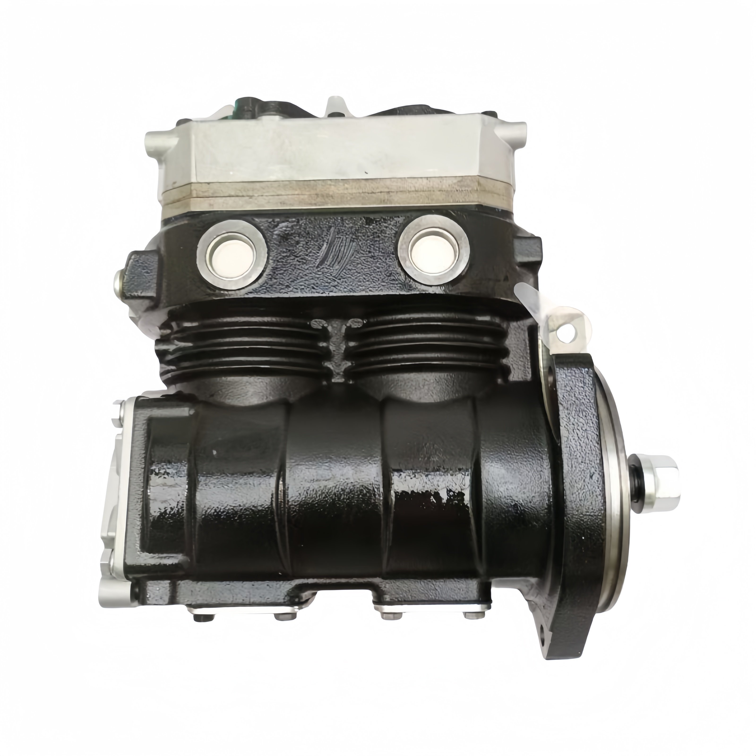 1000889077 Dual Cylinder Air Brake Compressor for Truck Parts Howo Man Weichai WP10H Shaanxi FAW Volvo