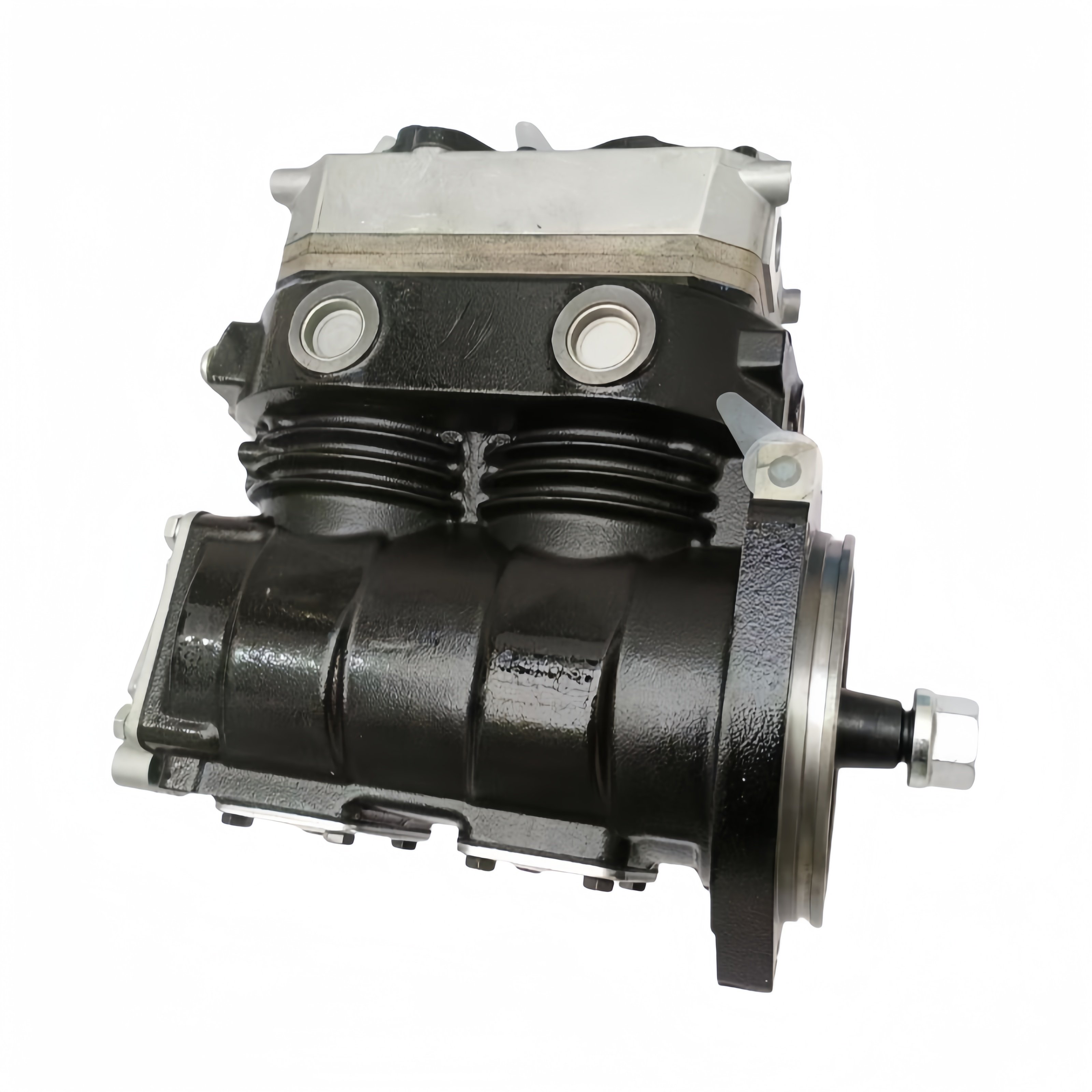 1000889077 Dual Cylinder Air Brake Compressor for Truck Parts Howo Man Weichai WP10H Shaanxi FAW Volvo
