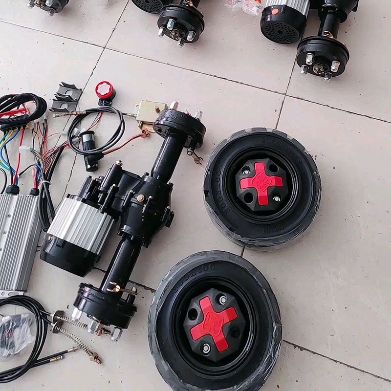 Electric 1000W Motor Motorcycle Tricycle Engineering Carrier Rear Axle with Drum Brake