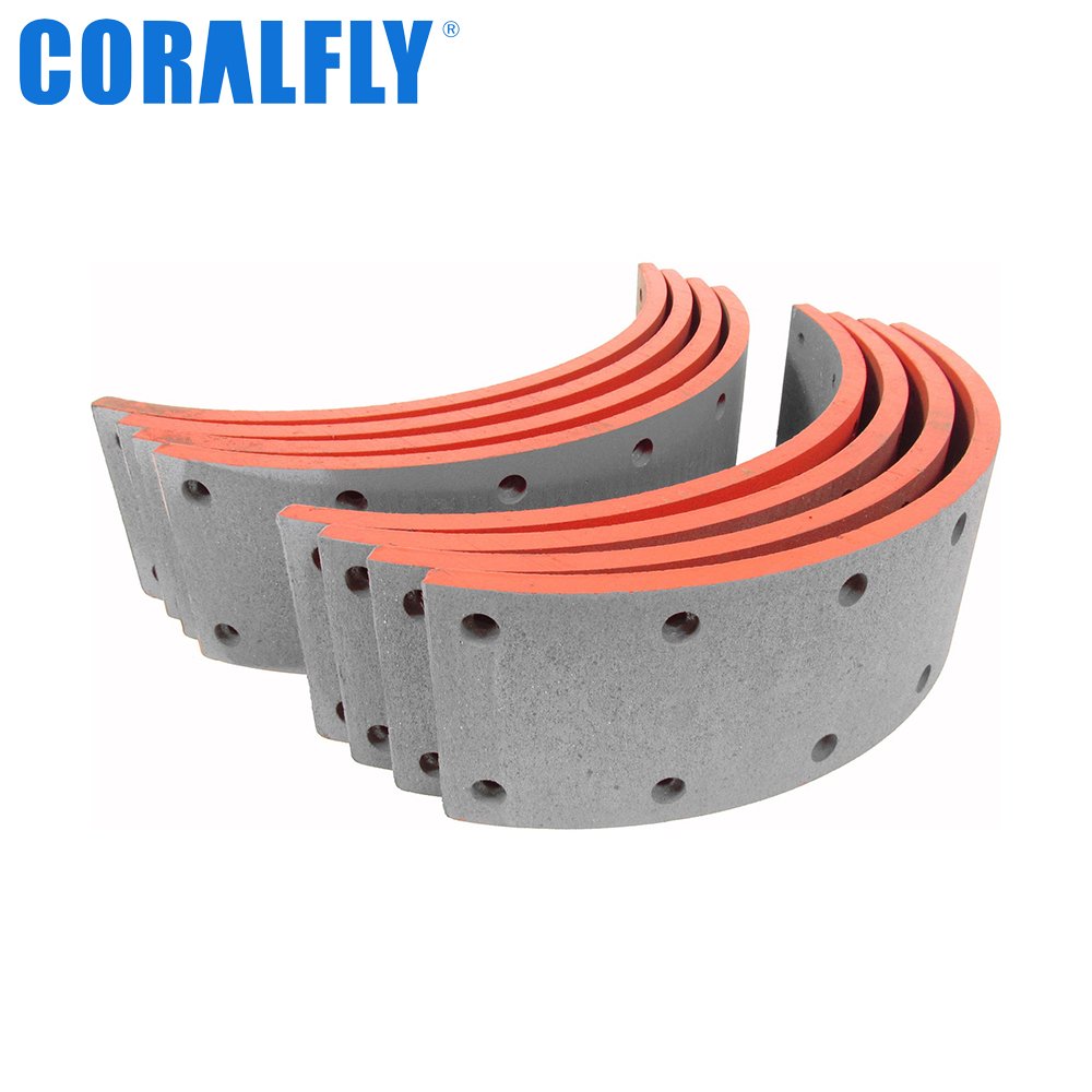 Coralfly Direct Sales Reasonable Price Drum 1308 Truck Brake Shoe Lining for Isuzu Truck