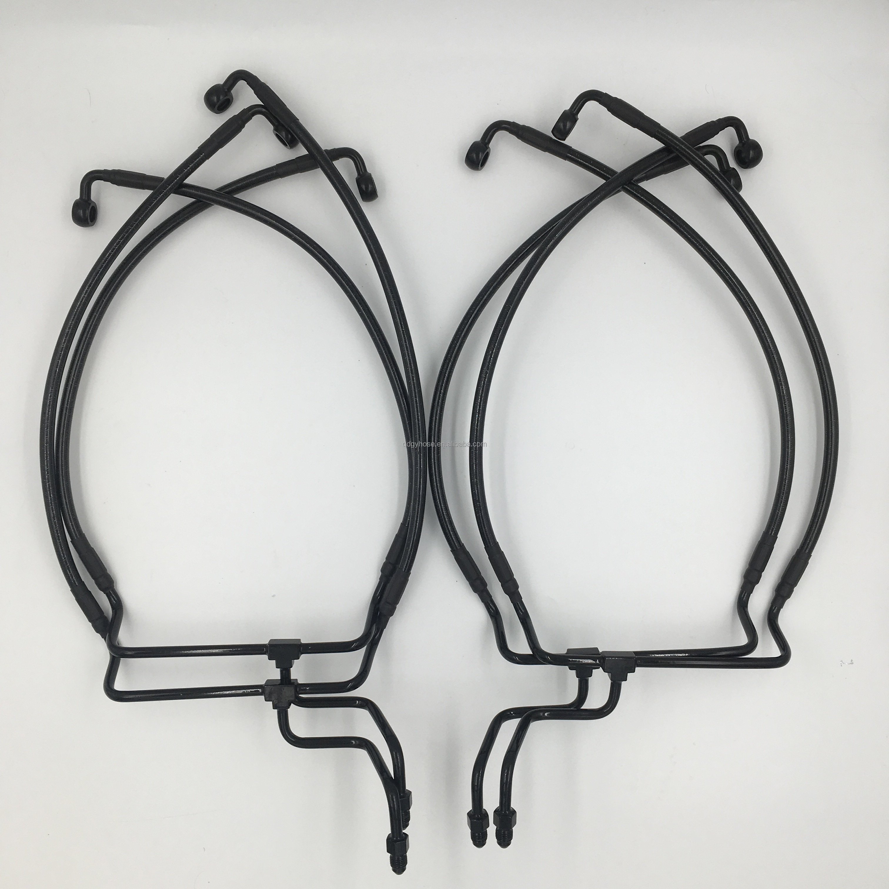 DOT FMVSS-106 XR Stainless Dyna -3AN Chrome ConnectionS ABS PTFE Handlebar Brake Cable Line Kit for Harley Motorcycle