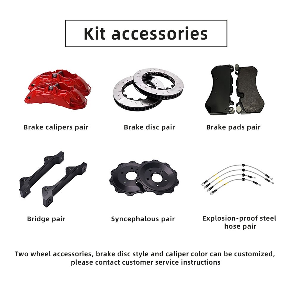 Upgrade Car Brake Kits 9040 355mm 362mm 380mm.6 Pistions by Forging 18 Inches Brake Disc Racing Modified Brake Calipers Kits