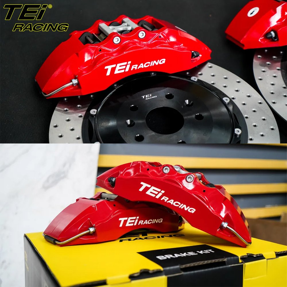 TEI Racing P60ES Front Big Brake Kit 6 Piston Caliper with 355*32mm Rotor BBK Auto Brake System for Toyota86 18 Inch Car Rim