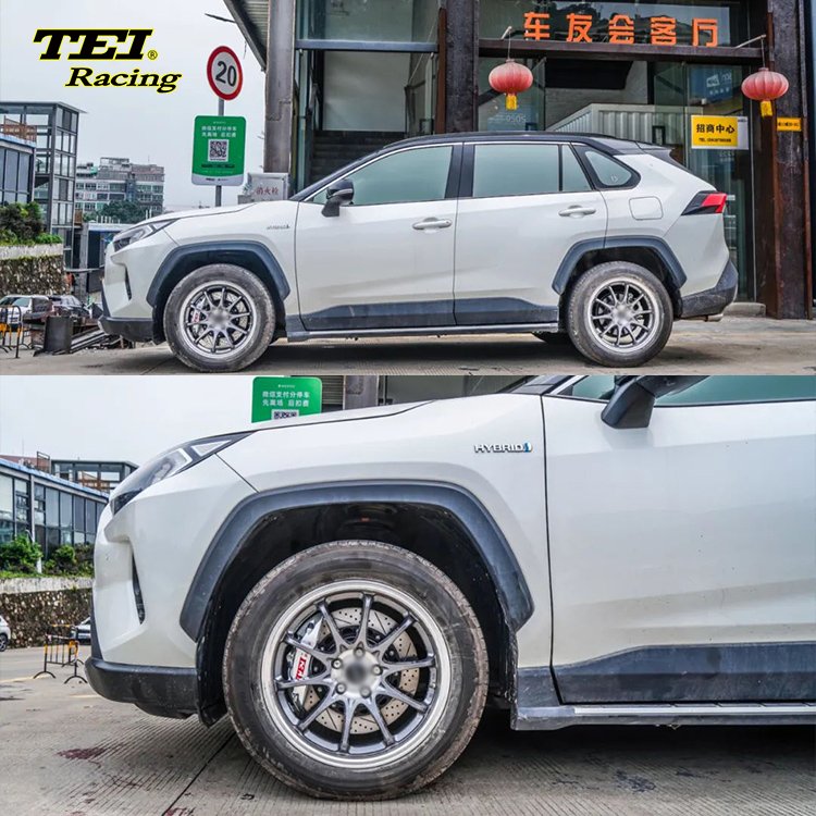 Front Big Brake Kit 4 Piston Caliper with 355*28 mm Rotor BBK Auto Brake System for toyota RAV4 2020 YEAR 18 Inch Car Rim