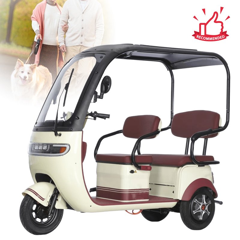 2024 New Electric Tricycles for Passengers New Model Electric Tricycle Taxi Best Sell Tuk Tuk for Sale
