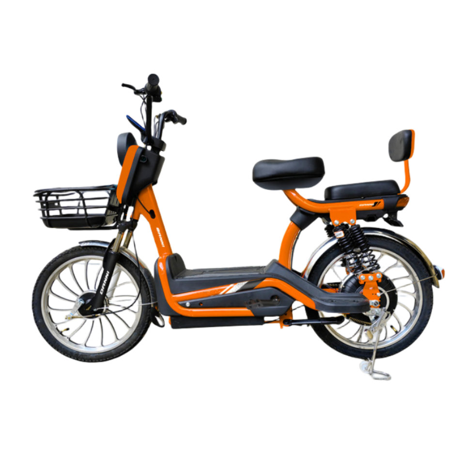 City Carbon Steel Electric Bicycle With 20" Tire 350W or 500W Rear Hub Motor Single Speed Gears for 35-60 Kilometers Ride