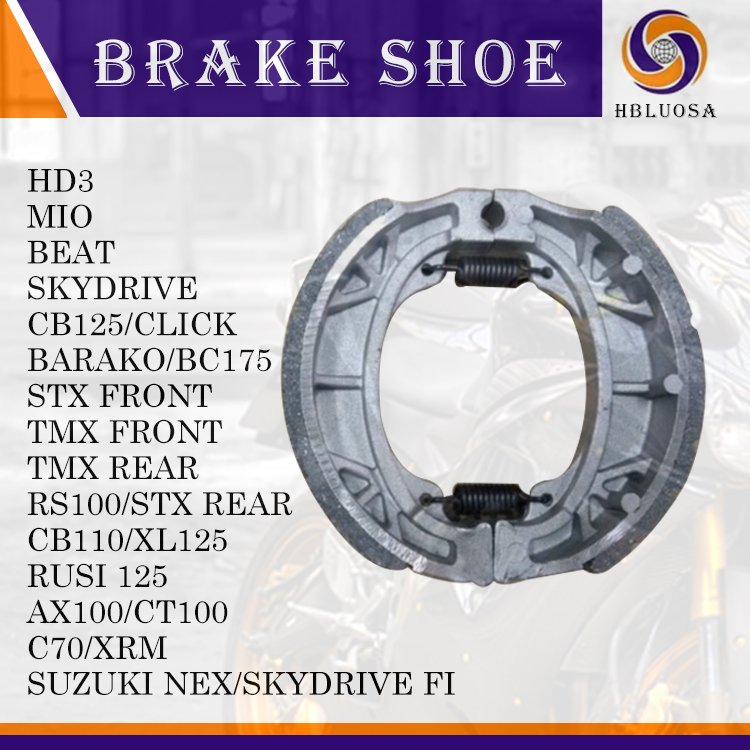 Motorcycle Brake Shoe for Mio/Beat/Tmx/CT100/Xrm Etc... Motorcycle Spare Brake Shoe Durable