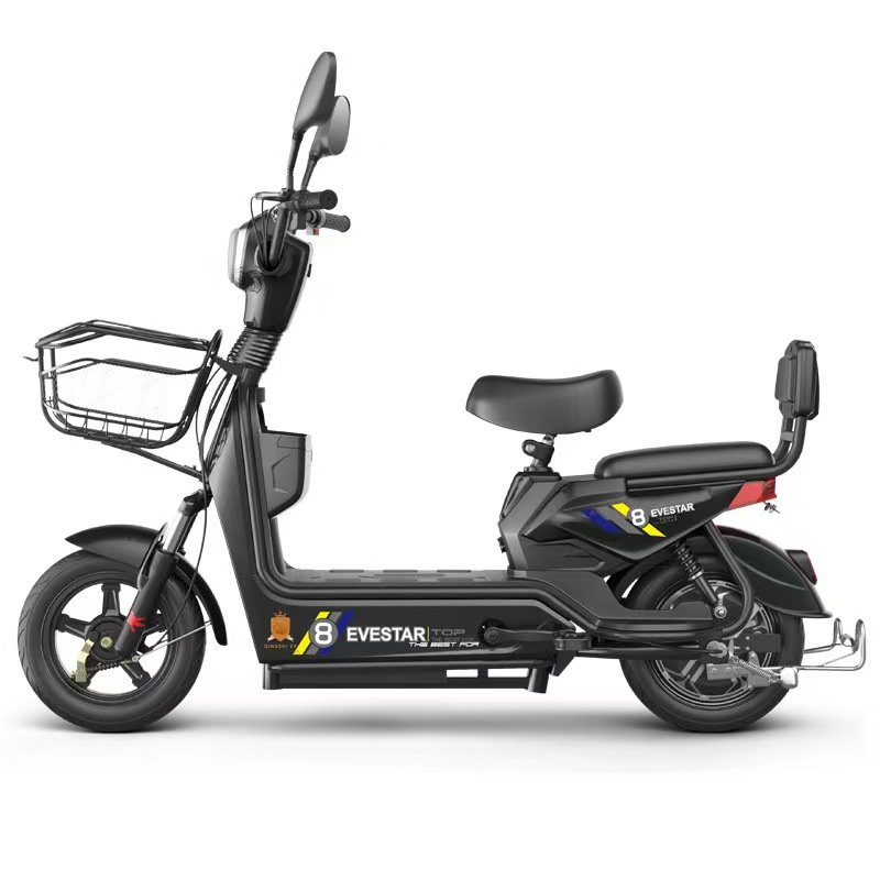 Electric Leisure Bicycle with Carbon Steel Frame & 48v 350W Motor Power Drum Brake Sturdy & Convenient 60km Range City Cylinder